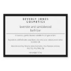 Boîtier à savon minimaliste blanc et noir étiquett