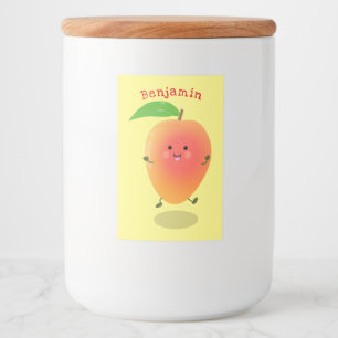 Étiquette Pour Bocaux Caricature jaune mangue mignonne