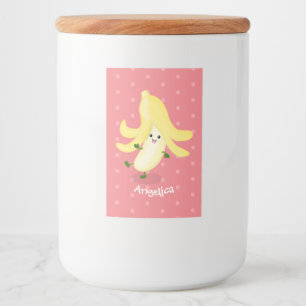Étiquette Pour Bocaux Caricature sur la banane de Cute kawaii
