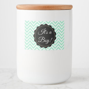 Étiquette Pour Bocaux C'est un garçon Sage Green Baby shower en verre Ma