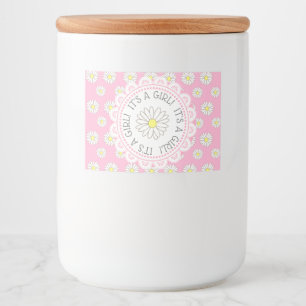Étiquette Pour Bocaux C'EST UNE FILLE Daisy Girl Baby Stower Bottle Étiq