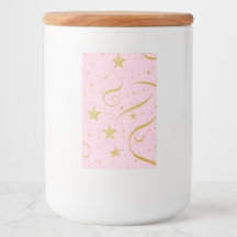 Charme étoilé - Pot de rangement rose et Gold Star