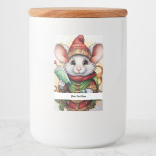 Étiquette Pour Bocaux Christmas Mouse 47 Votre texte ici