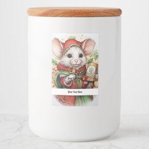 Étiquette Pour Bocaux Christmas Mouse 48 Votre texte ici