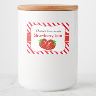 Étiquette Pour Bocaux Confiture de fraises ou gelées