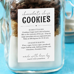 Étiquette Pour Bocaux Cookie Mix dans un cadeau Jar