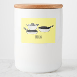 Étiquette Pour Bocaux Cookware sets cartoon illustration