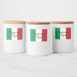 Étiquette Pour Bocaux Couleurs du drapeau italien pour un mariage