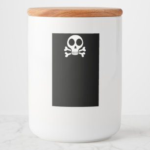 Étiquette Pour Bocaux Crâne éffrayant sur un arrière - plan noir