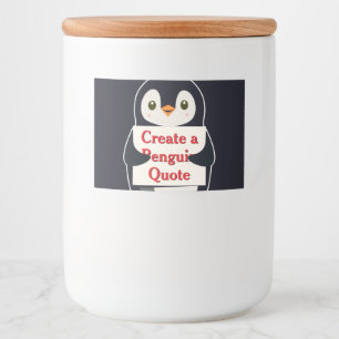 Étiquette Pour Bocaux Créer une citation de pingouin