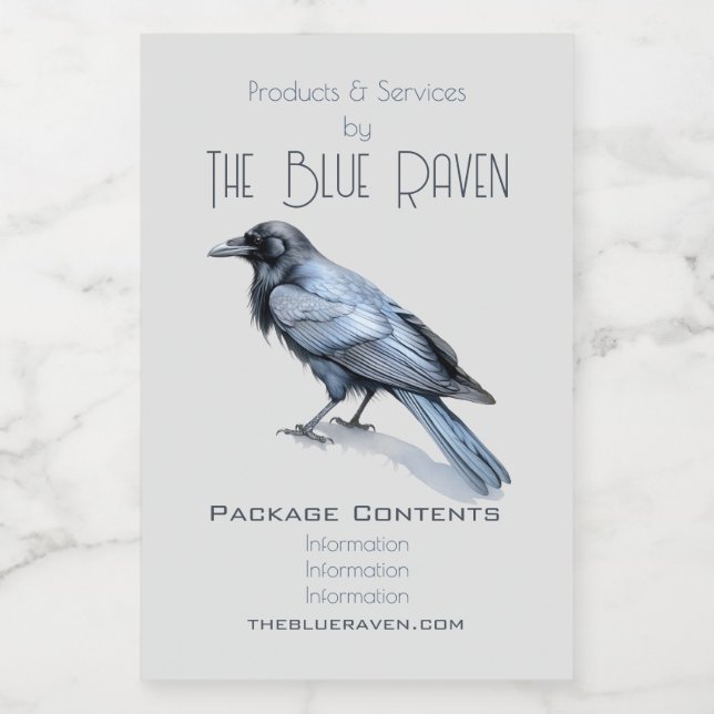 Étiquette Pour Bocaux Créez votre propre Apothecaire Mytsical Blue Raven (Étiquettes simples)