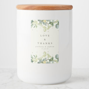 Étiquette Pour Bocaux Crème Snowberry+Eucalyptus Mariage d'hiver