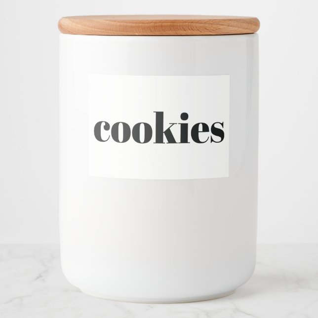 Étiquette Pour Bocaux Cuisine en céramique blanche Canards Accueil Stock (Devant)