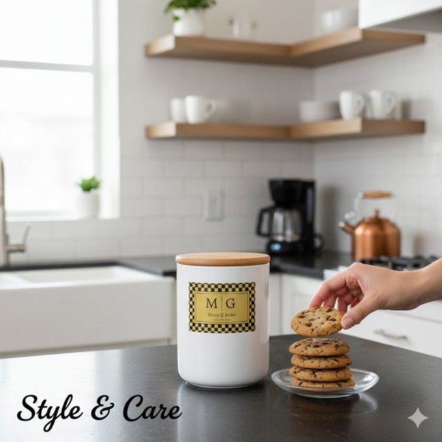 Étiquette Pour Bocaux Custom Elegant Monogram Name Party Favor (Custom Elegant Monogram Name Party Favor Food Label)