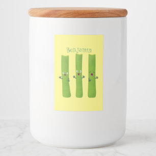 Étiquette Pour Bocaux Cute céleri bâtons trio caricature légumes