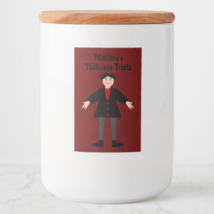 Étiquette Pour Bocaux Cute Halloween Vampire Traitements personnalisés