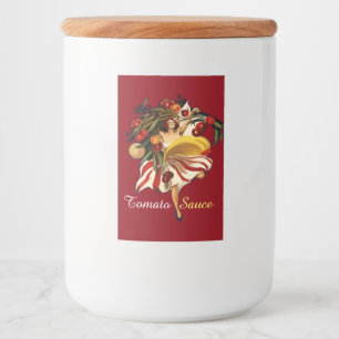ÉTIQUETTE POUR BOCAUX DANSE DE PARTIE DE SPAGHETTI, SAUCE TOMATE DE