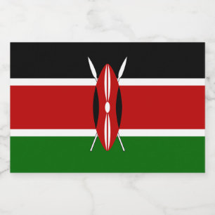 Étiquette Pour Bocaux Drapeau du Kenya