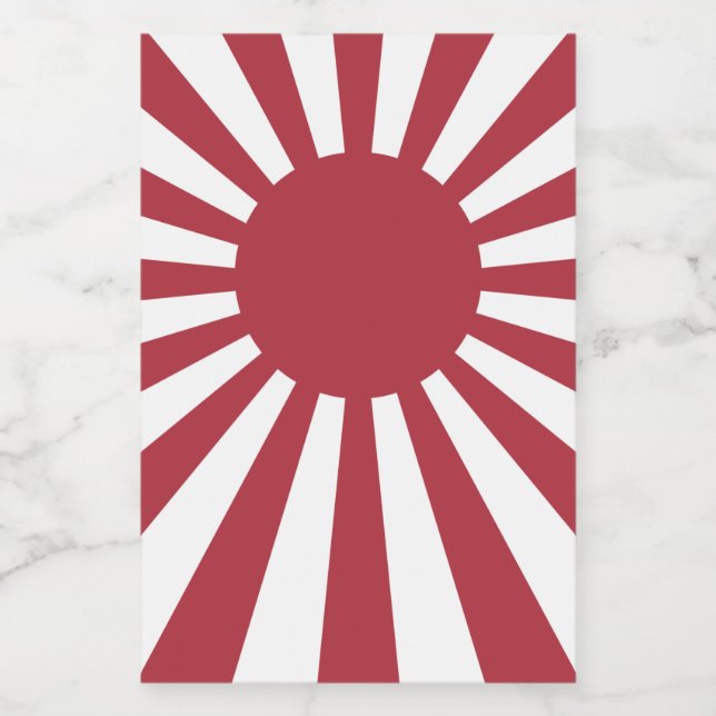 Étiquette Pour Bocaux Drapeau du soleil levant impérial du Japon, Edo à  (Étiquettes simples)