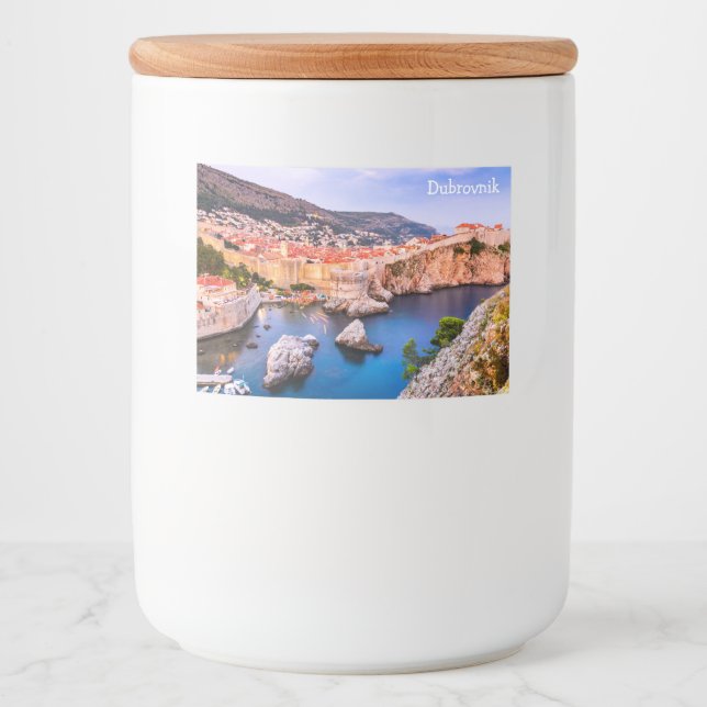 Étiquette Pour Bocaux Dubrovnik Croatie (Devant)