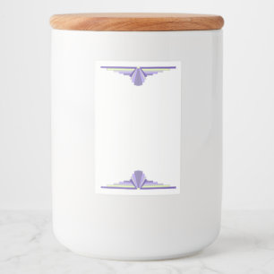 Étiquette Pour Bocaux Elément Art déco en violet & citron