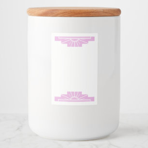 Étiquette Pour Bocaux Elément soleil Art déco en rose clair