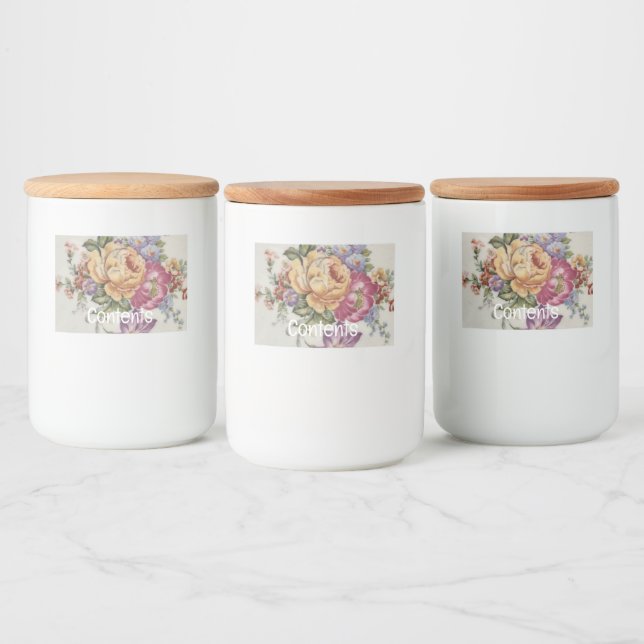 Étiquette Pour Bocaux Fancy Florale (Bouteilles)