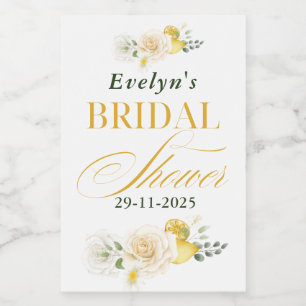 Étiquette Pour Bocaux Fête de mariage Citron Eucalyptus Rose