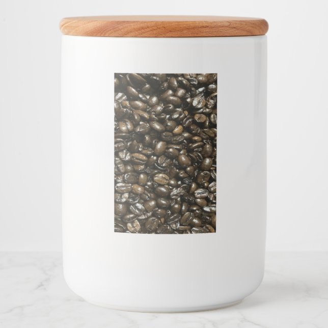 Étiquette Pour Bocaux Fèves de café (Devant)