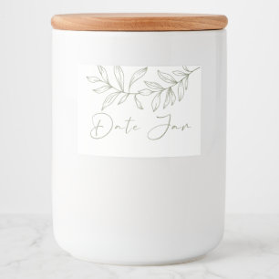 Étiquette Pour Bocaux Fleurs Boho Sage Pot de Nuit de Rendez-Vous