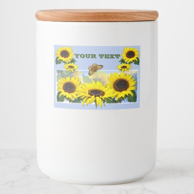 Étiquette Pour Bocaux Fleurs de soleil (Devant)