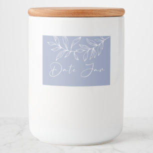 Étiquette Pour Bocaux Fleurs Périwinkle Date Jar de nuit