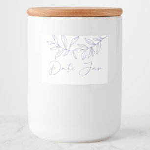Étiquette Pour Bocaux Fleurs Périwinkle Date Jar de nuit