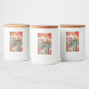 Étiquette Pour Bocaux Fleurs vintages Hula Colorful Hawaiian Tropical