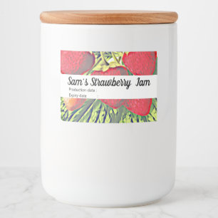 Étiquette Pour Bocaux fraises vintages - confiture personnalisée