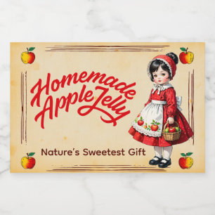 Étiquette Pour Bocaux Gelée de pomme maison - Vintage