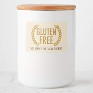 Étiquette Pour Bocaux Gluten Sans Aliments Allergie Avertissement Person