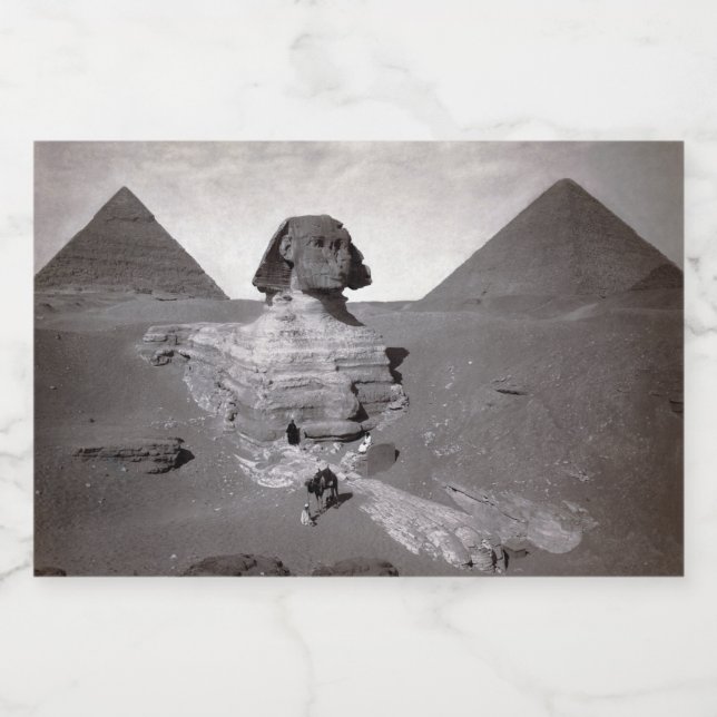 Étiquette Pour Bocaux Great Sphinx & Gizeh Pyramides Necropolis Egypte (Étiquettes simples)