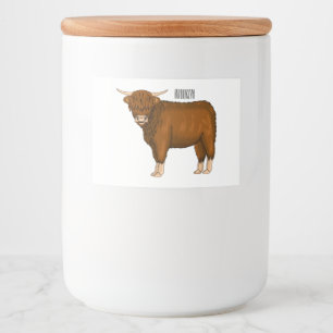 Étiquette Pour Bocaux Highland cow
