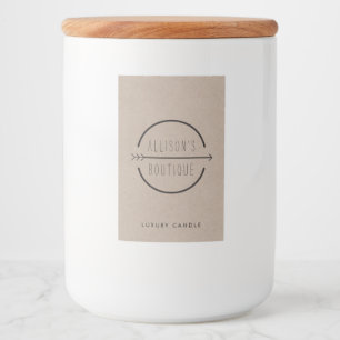 Étiquette Pour Bocaux Hip et Rustic Arrow Logo Bougie Kraft