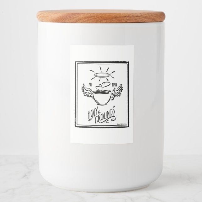 ÉTIQUETTE POUR BOCAUX HOLY GROUNDS COFFEE (Devant)
