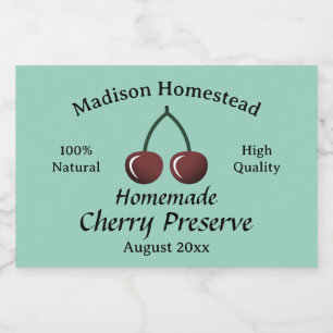 Étiquette Pour Bocaux Homestead Cherry Preserve modèle original