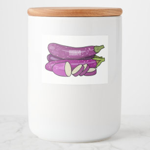 Étiquette Pour Bocaux Illustration d'aubergine