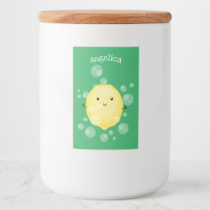 Étiquette Pour Bocaux Illustration de bulles de caricatures de citron mo
