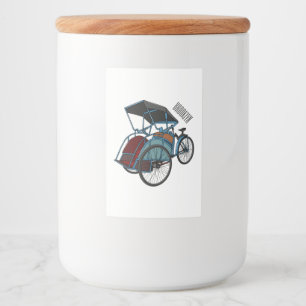 Étiquette Pour Bocaux Illustration de cyclo-pousse