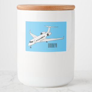 Étiquette Pour Bocaux Illustration de dessin animé d'avion privé
