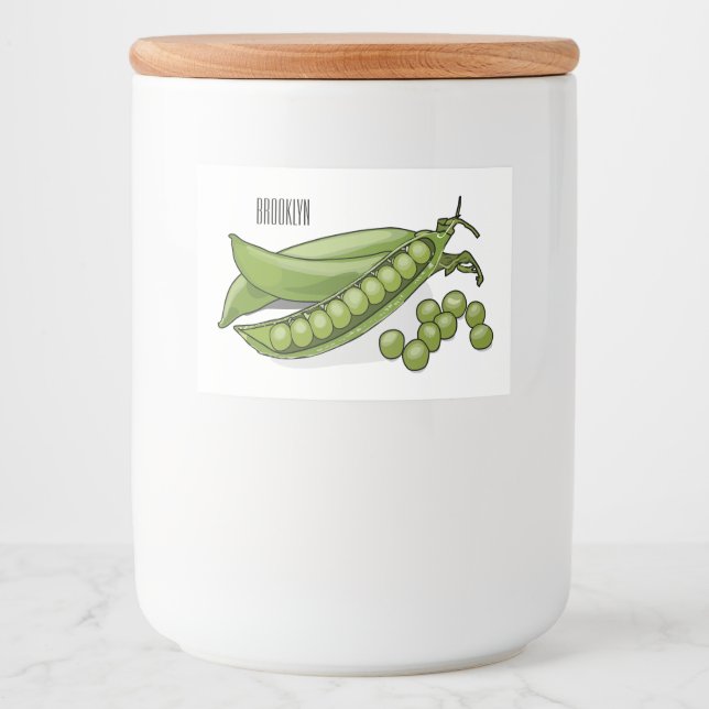 Étiquette Pour Bocaux Illustration de dessin de pois (Devant)