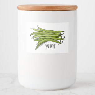Étiquette Pour Bocaux Illustration de haricots verts