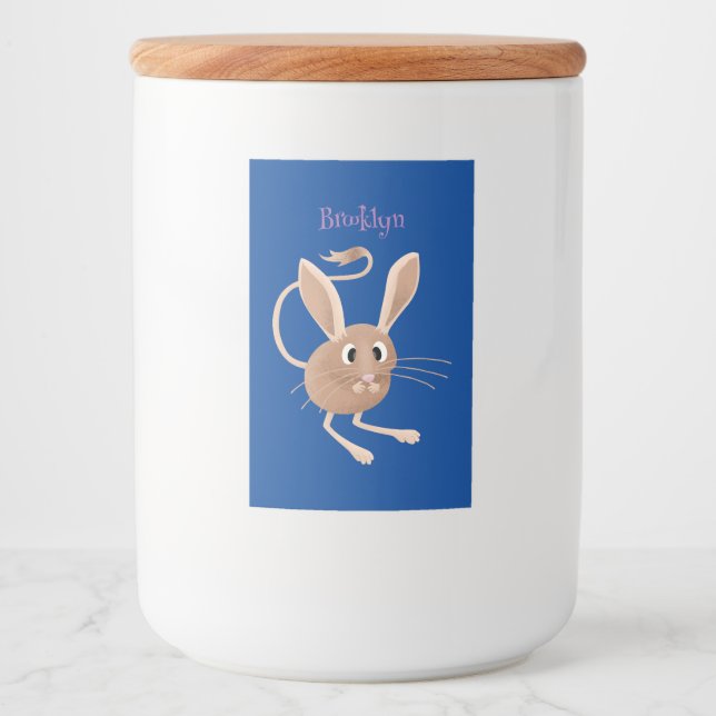 Étiquette Pour Bocaux Illustration de jerboa aux longues oreilles (Devant)