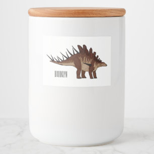 Étiquette Pour Bocaux Illustration de Kentrosaurus